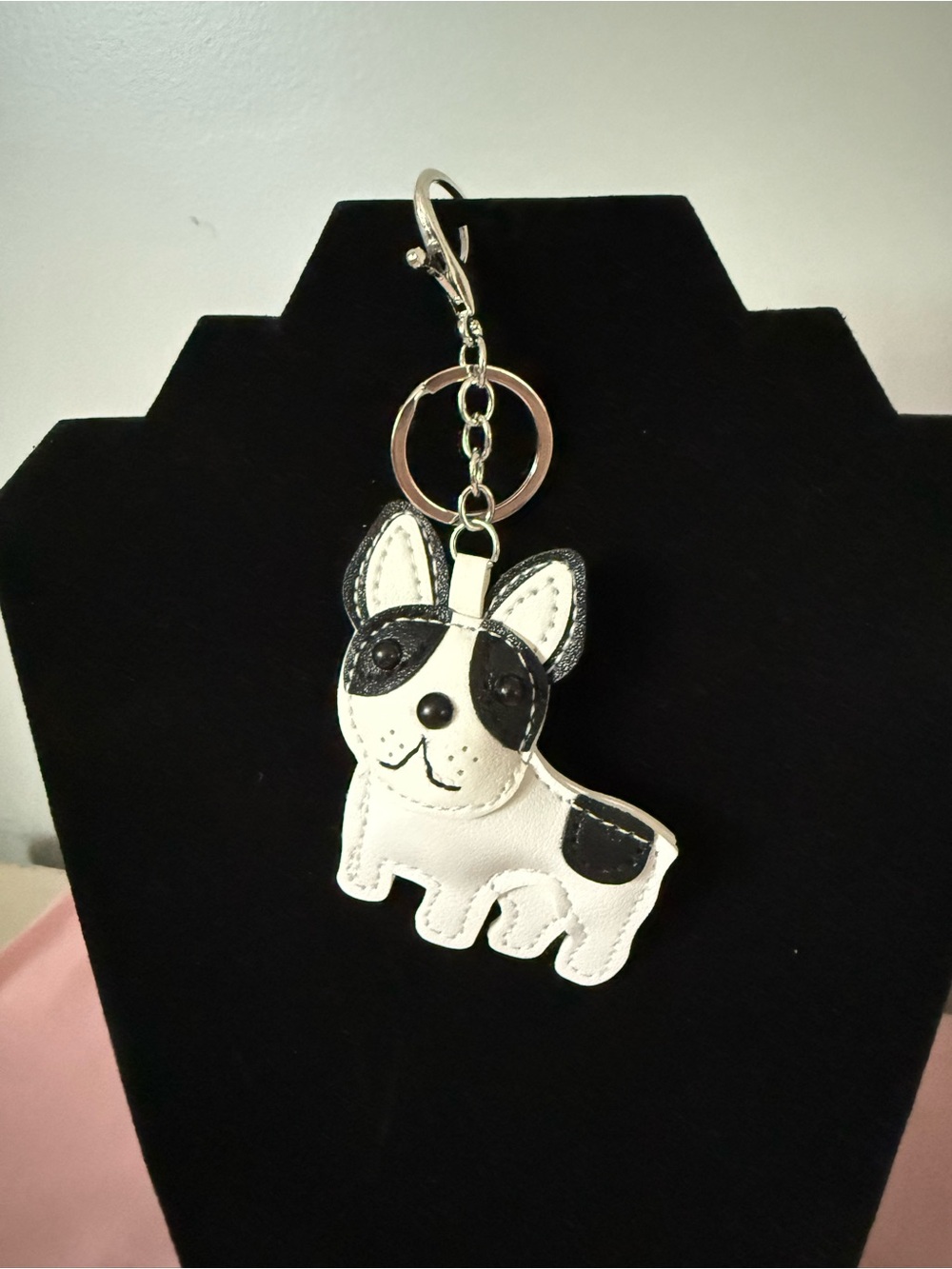 Black and White Dog Bag Charm